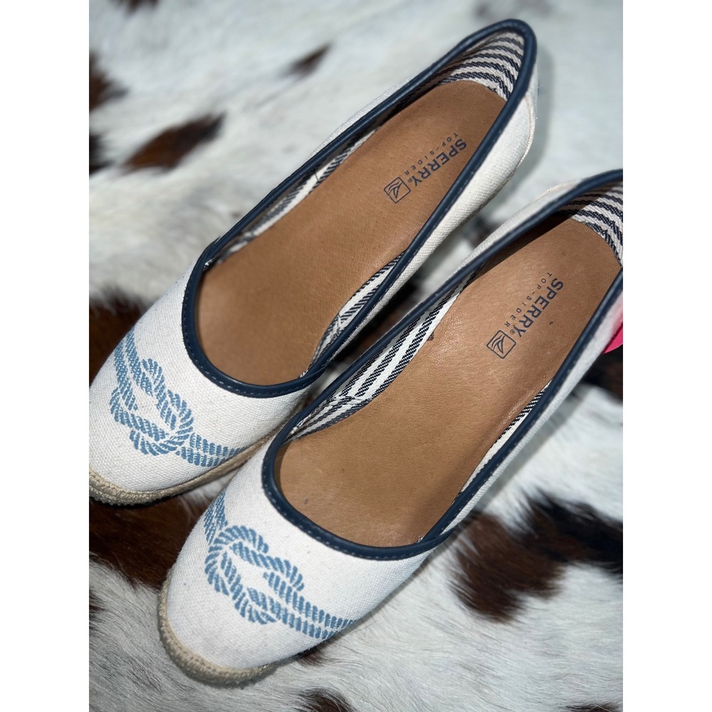 Sperry Top-Sider Katama Nautical Rope Knot Espadrille Wedge‎ Shoes STS91712 10M